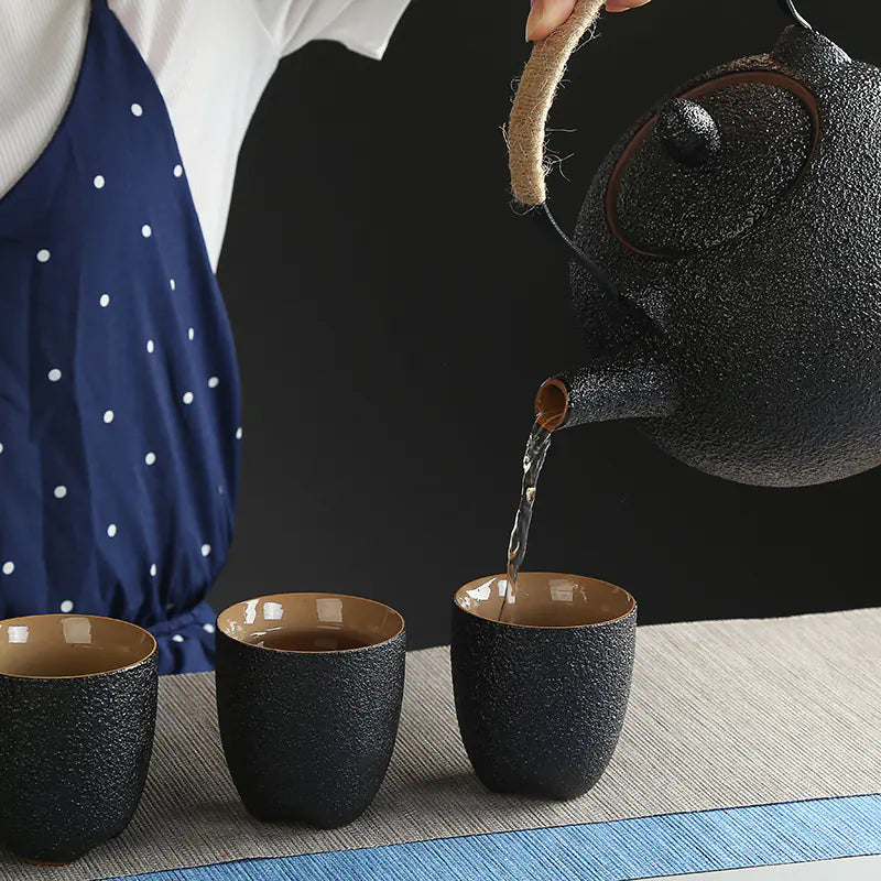 Black Ceramic Tea Cup