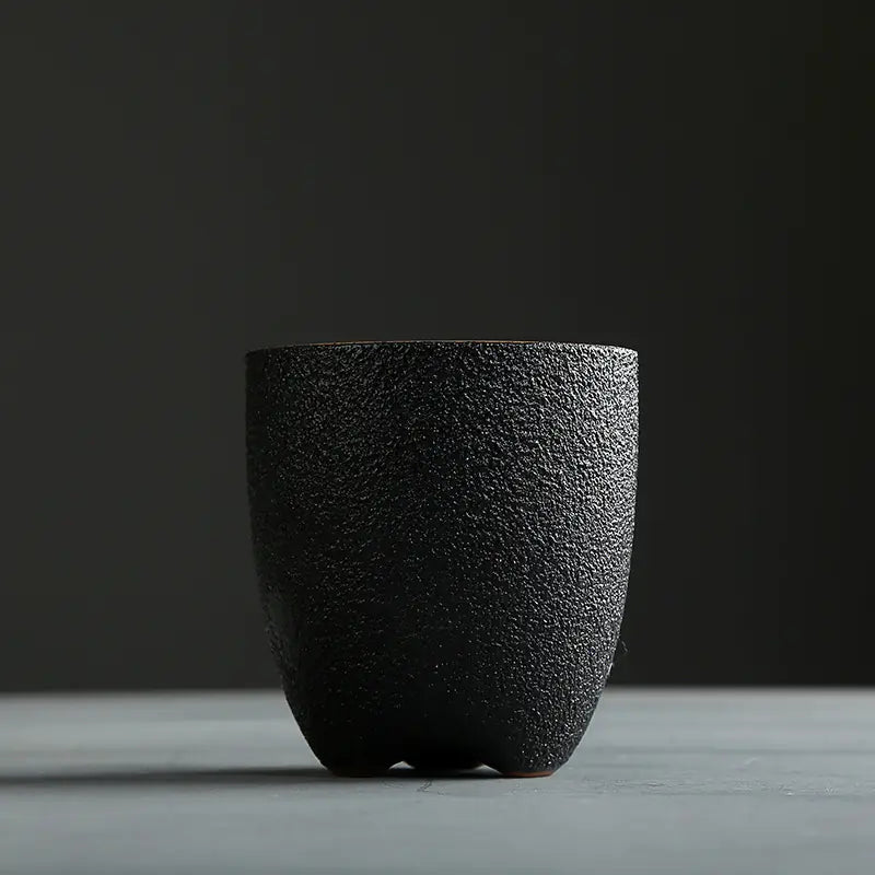Black Ceramic Tea Cup