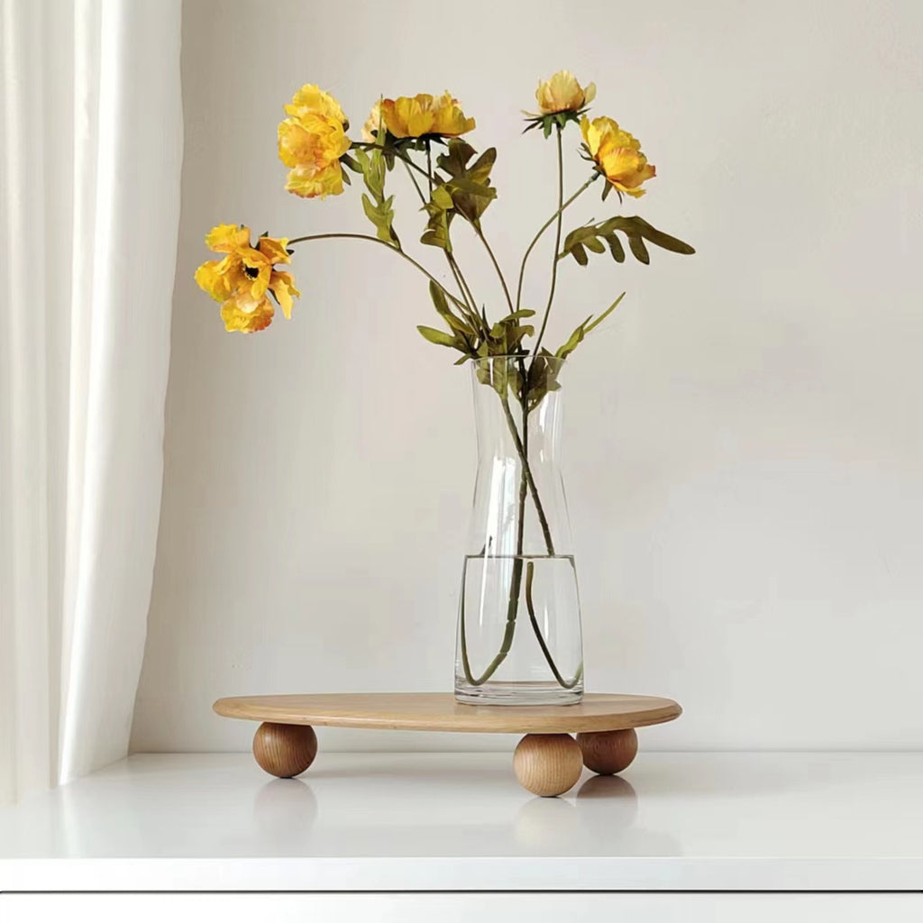 Solid Wood Kitchen Table with High Tray