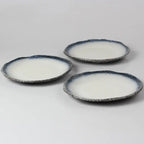 Japanese Style Ceramic Round Dinner Plate with Iron Base