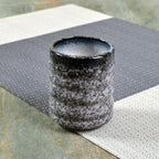 Japanese Style Ceramic Tea Cup with Circle Pattern