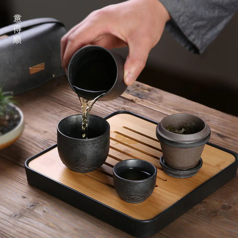 Ceramic Travel Tea Set