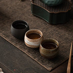 Japanese Coarse Pottery Tea Cups