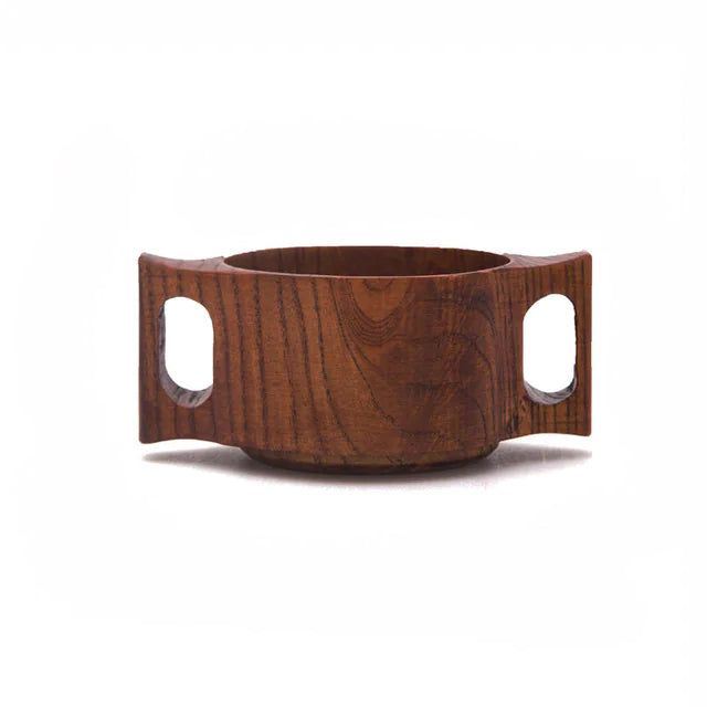 Wooden Tea Cup with Double Handles