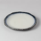 Japanese Style Ceramic Round Dinner Plate with Iron Base