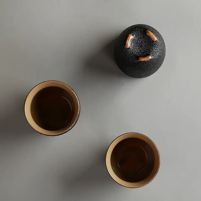 Black Ceramic Tea Cup