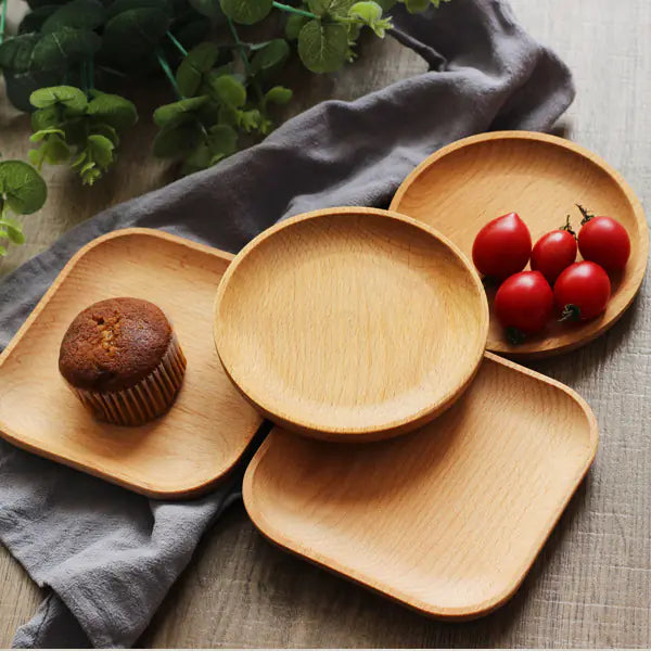 Wooden Dessert Plate